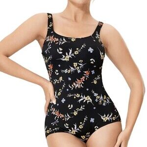 DELIMIRA Womens One Piece Swimsuit Modest Size small 4-6 Bathing Suit